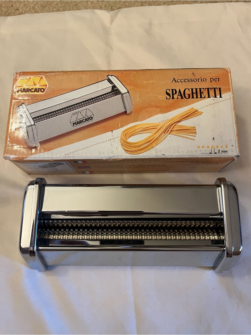 Marcato Spaghetti Pasta Cutter Attachment Accessorio Made in Italy